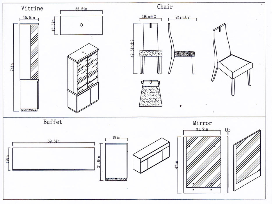 J & M Furniture Copenhagen Dining Table