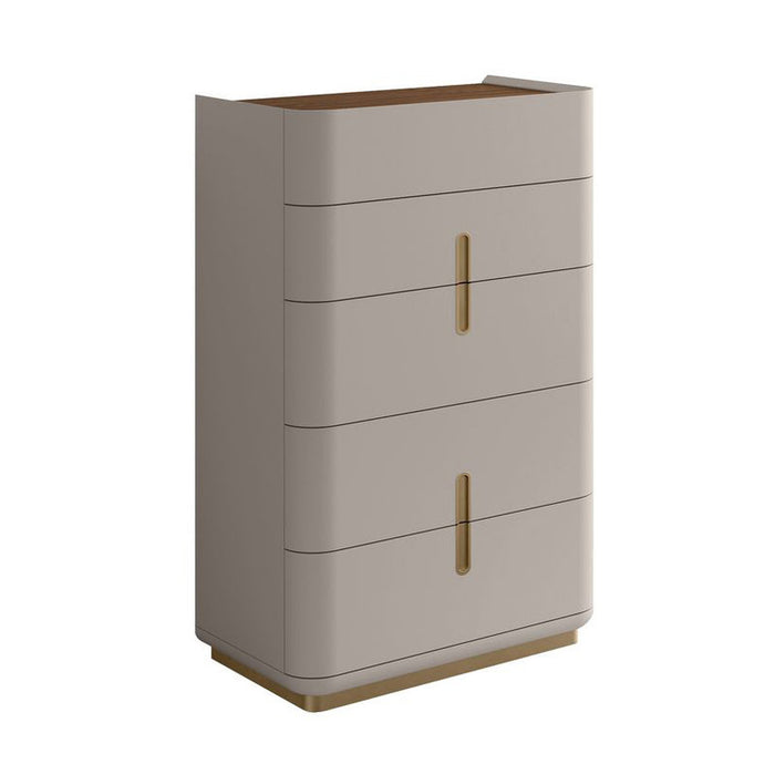 J & M Furniture Aurelia Chest - Walnut/Light Grey
