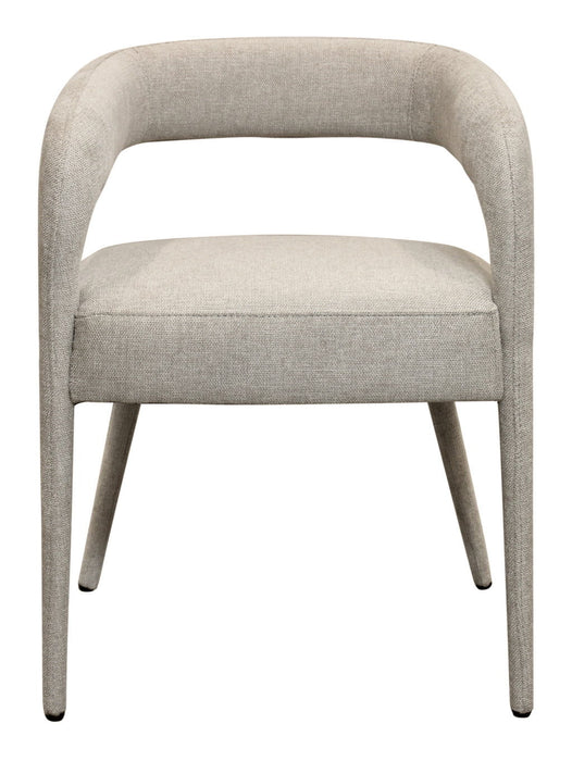 Upholstered Linen Open Back Dining Side Chairs (Set of 2) - Ivory