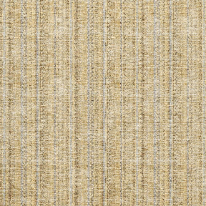 10' X 14' Striped Washable Area Rug With UV Protection (677597) - Wheat / Gray / Gold