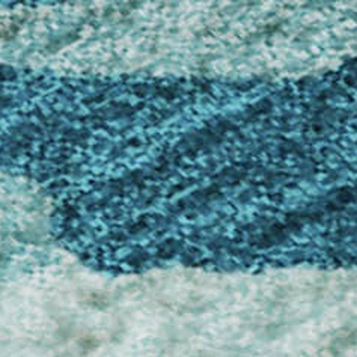 10' X 14' Abstract Washable Area Rug With UV Protection (682463) - Turquoise / Gray / Ivory