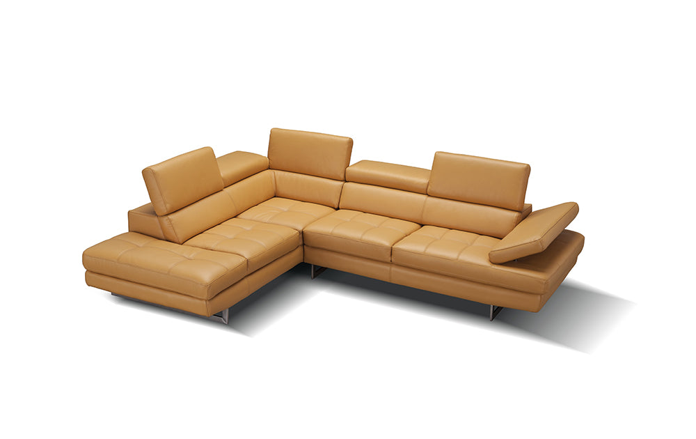 J & M Furniture A761 Italian Leather Sectional Freesia In Left Hand Facing
