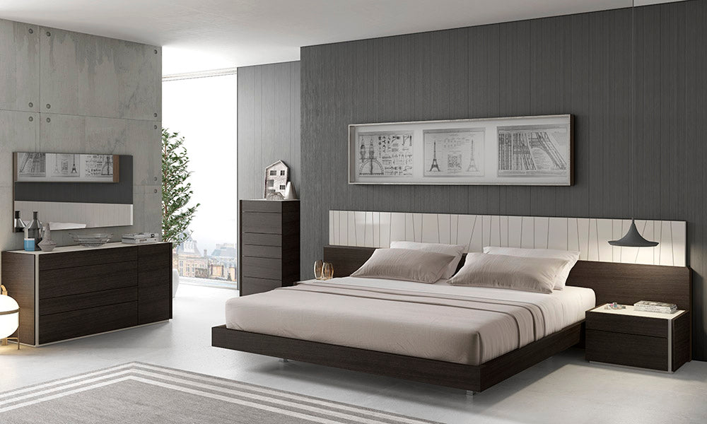 J & M Furniture Porto King Size Bed in Wenge