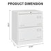 Giga 3-drawer locking lateral filing cabinet in metal with handles, ideal for home or office storage and organization.