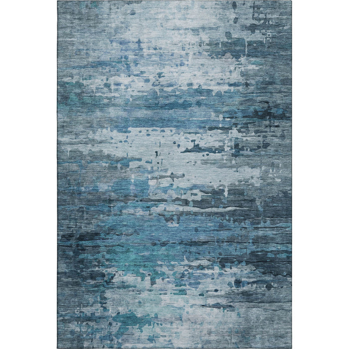 10' X 14' Abstract Washable Area Rug With UV Protection (715411) - Blue / Gray