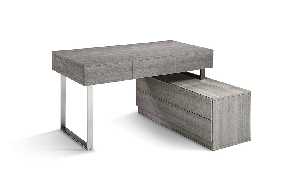 J & M Furniture LP KD12 Office Desk in Grey