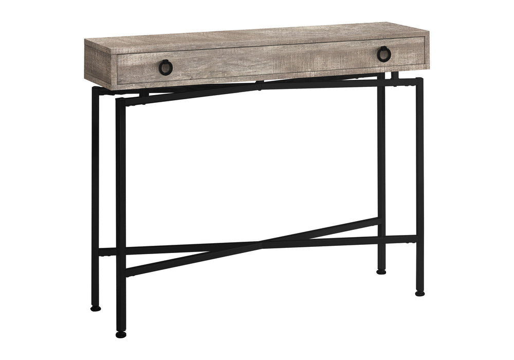 Cross Leg Console Table - Taupe And Black