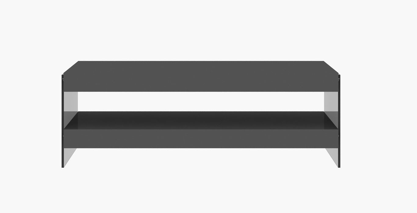 J & M Furniture Cloud Mini TV Base in Grey High Gloss