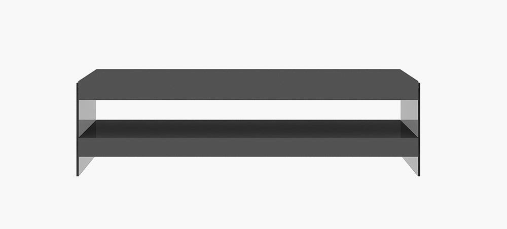 J & M Furniture Cloud TV Base in Grey High Gloss