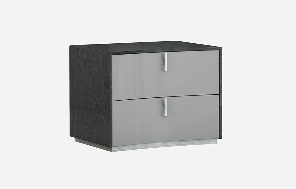 J & M Furniture Vera Modern Nightstand in Grey