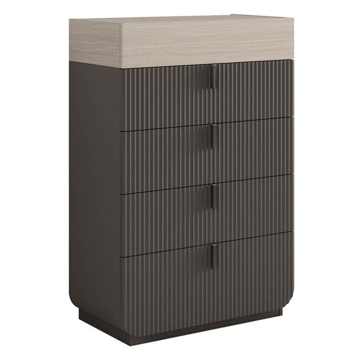 J & M Furniture Halo Chest  - Grey/Light Walnut