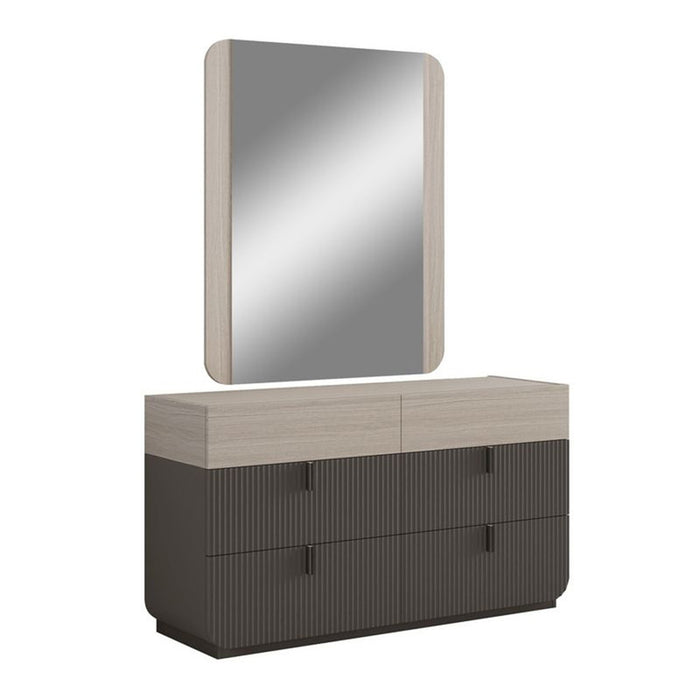 J & M Furniture Halo Dresser  - Grey/Light Walnut