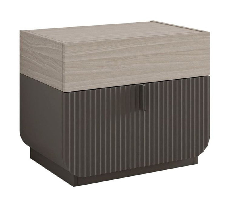 J & M Furniture Halo Nightstand - Grey/Light Walnut