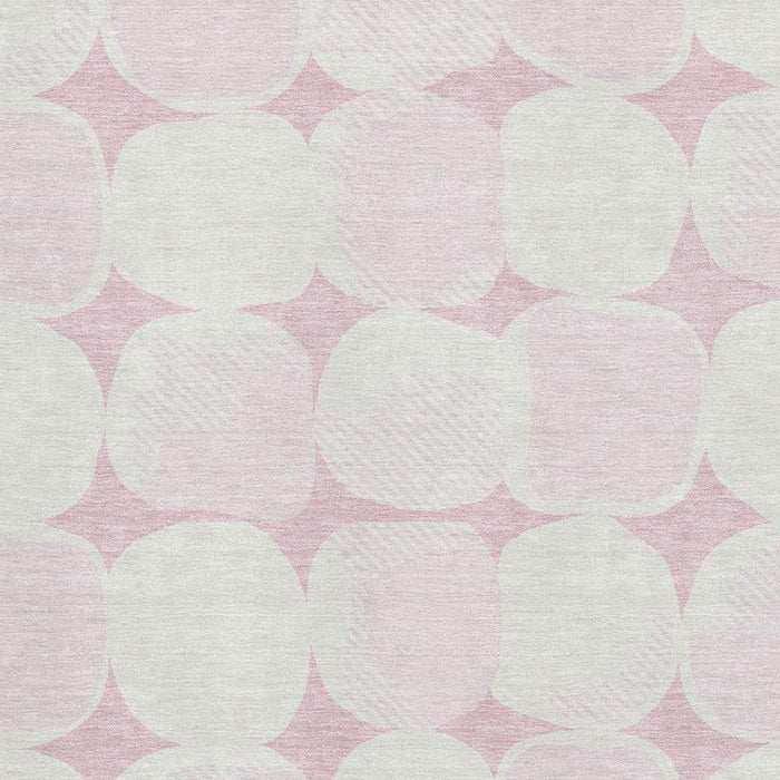 10' X 14' Abstract Geometric Washable Area Rug With UV Protection (669228) - Pink / Ivory