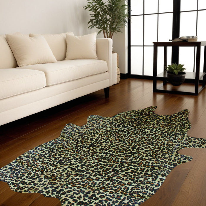 72" x 84" Cowhide Rug - Leopard