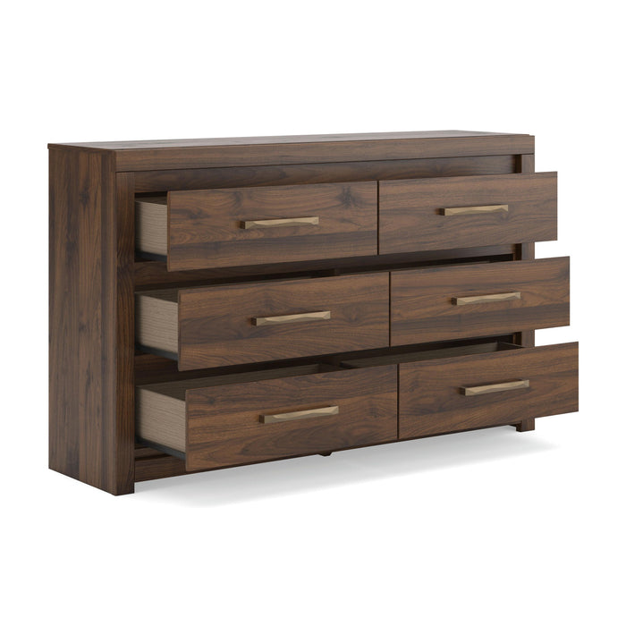 Janfyn - Six Drawer Dresser - Brown
