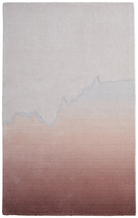 9' X 12' Ombre Hand Tufted Area Rug - Pink And Ivory