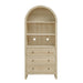 Giga arched farmhouse wood kitchen storage cabinet with adjustable shelves, suitable for pantry, dining, or living room.