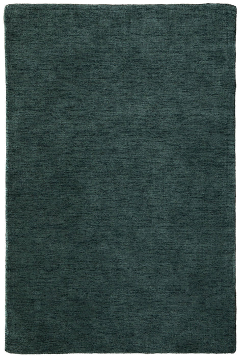 9' X 13' Hand Woven Area Rug, Wool Blend - Green