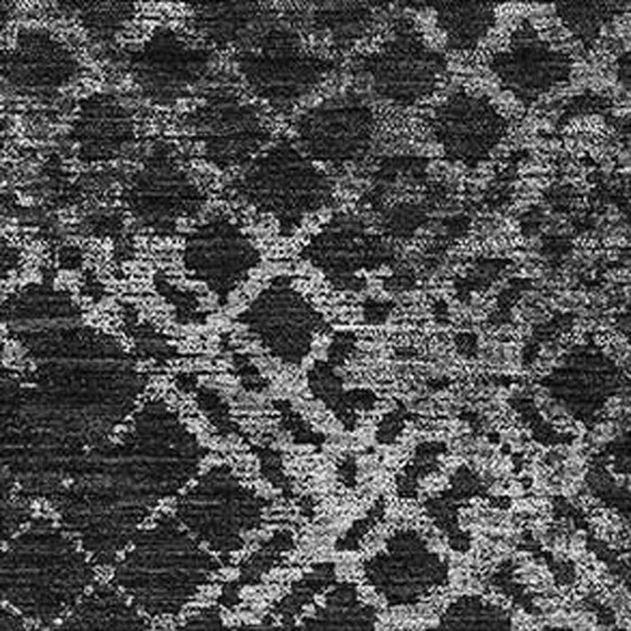 10' X 14' Abstract Geometric Washable Area Rug With UV Protection - Charcoal And Ivory