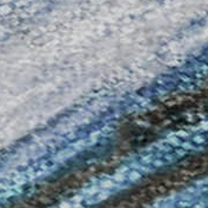 10' X 14' Abstract Washable Area Rug With UV Protection (716719) - Blue / Charcoal