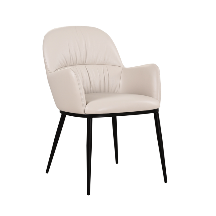 J & M Furniture Kora Leather Armchair in Wheat 805
