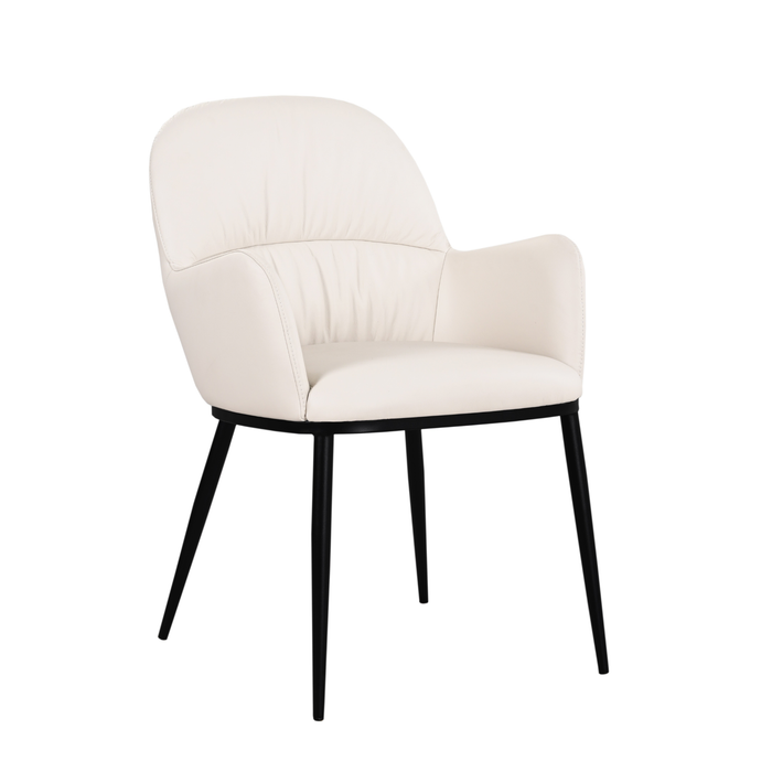 J & M Furniture Kora Leather Armchair in Frost 812