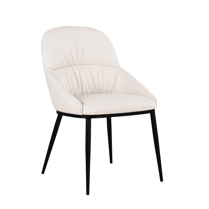 J & M Furniture Kora Leather Chair in Frost 812