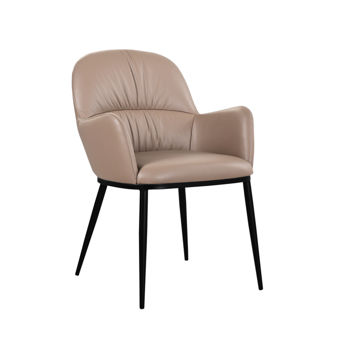 J & M Furniture Kora Leather Armchair in Mocha 300