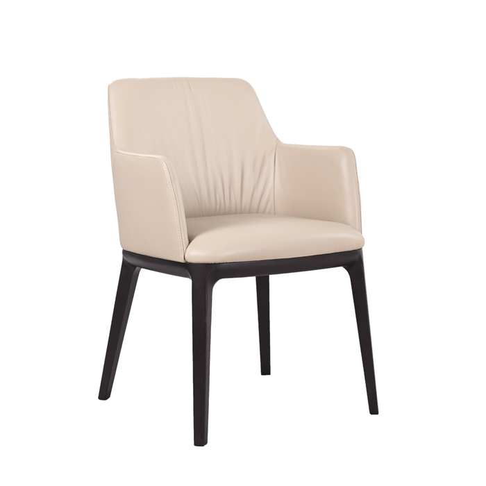 J & M Furniture Osaka Leather Armchair in Light Mocha 301