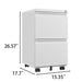 Giga metal 2-drawer lockable filing cabinet with rolling wheels, fits letter, legal, and A4 paper for home office organization.