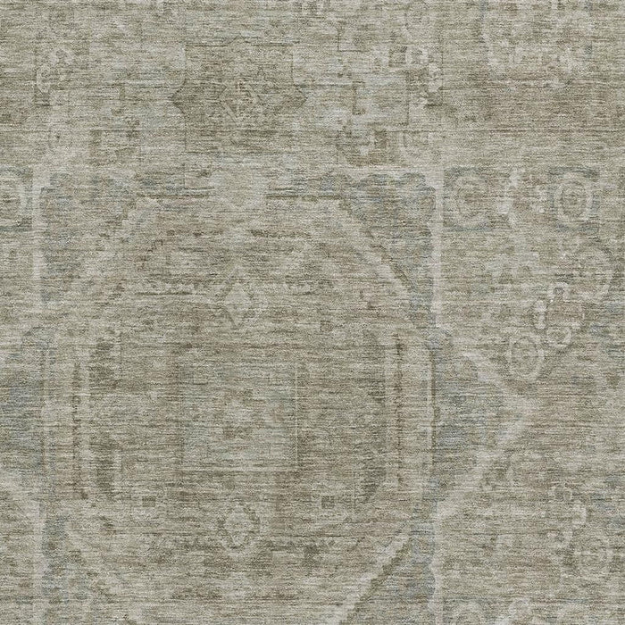 10' X 14' Oriental Washable Area Rug With UV Protection (699867) - Gray / Silver