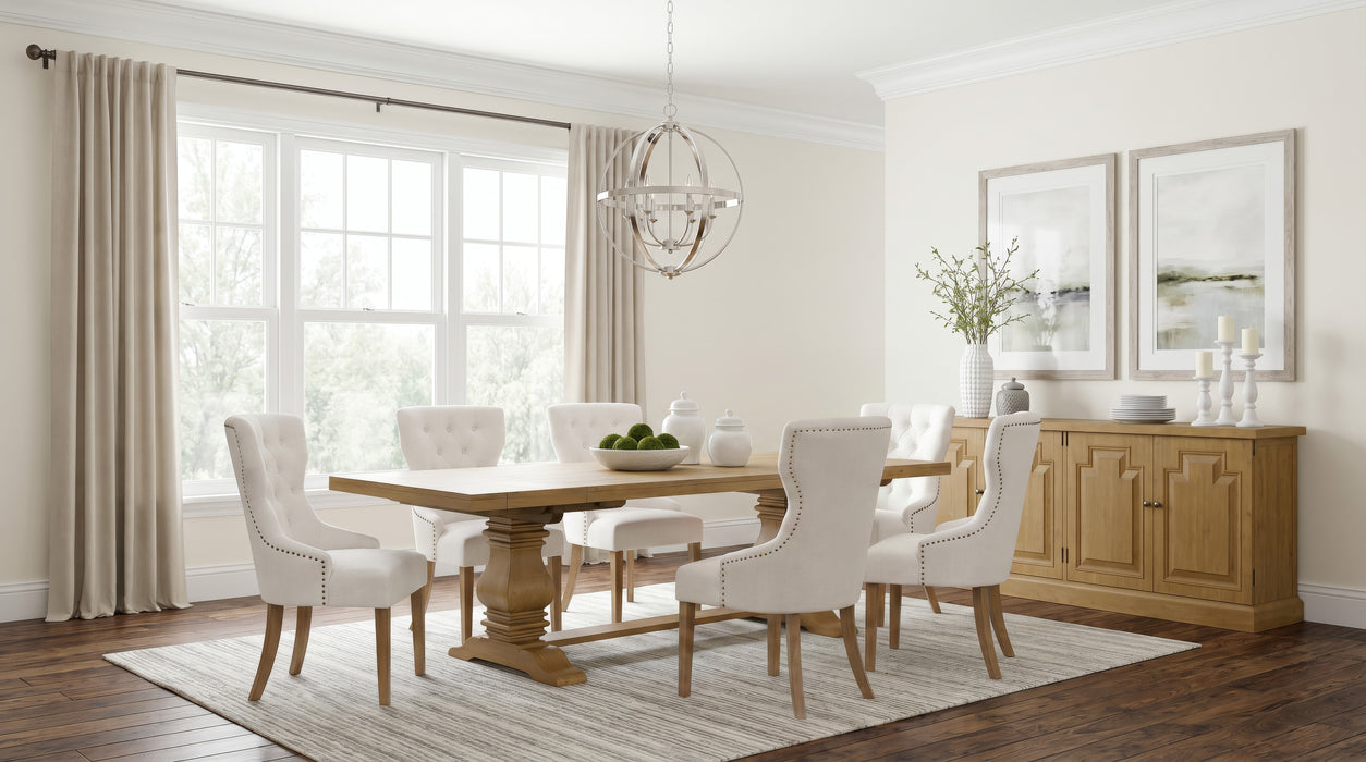 Florence 126-inch Extension Dining Table Rustic Honey