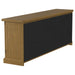 Rustic honey finish Florence 4-door dining sideboard buffet cabinet by CoasterElevations, featuring storage with wood-paneled doors.
