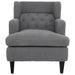 Giga upholstered accent armchair with tufted backrest, ideal for living room or bedroom decor.