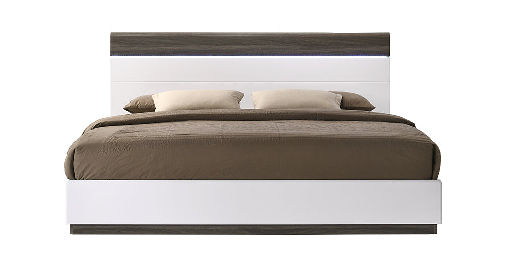 J & M Furniture Sanremo-B Queen Bed in White