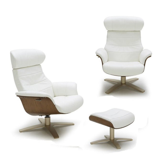 J & M Furniture The Karma Ottoman Only in White