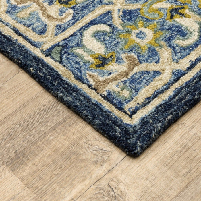 8' x 10' Bohemian Rug - Navy And Blue