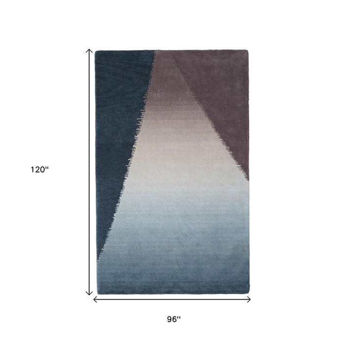 8' X 10' Geometric Hand Tufted Area Rug - Taupe