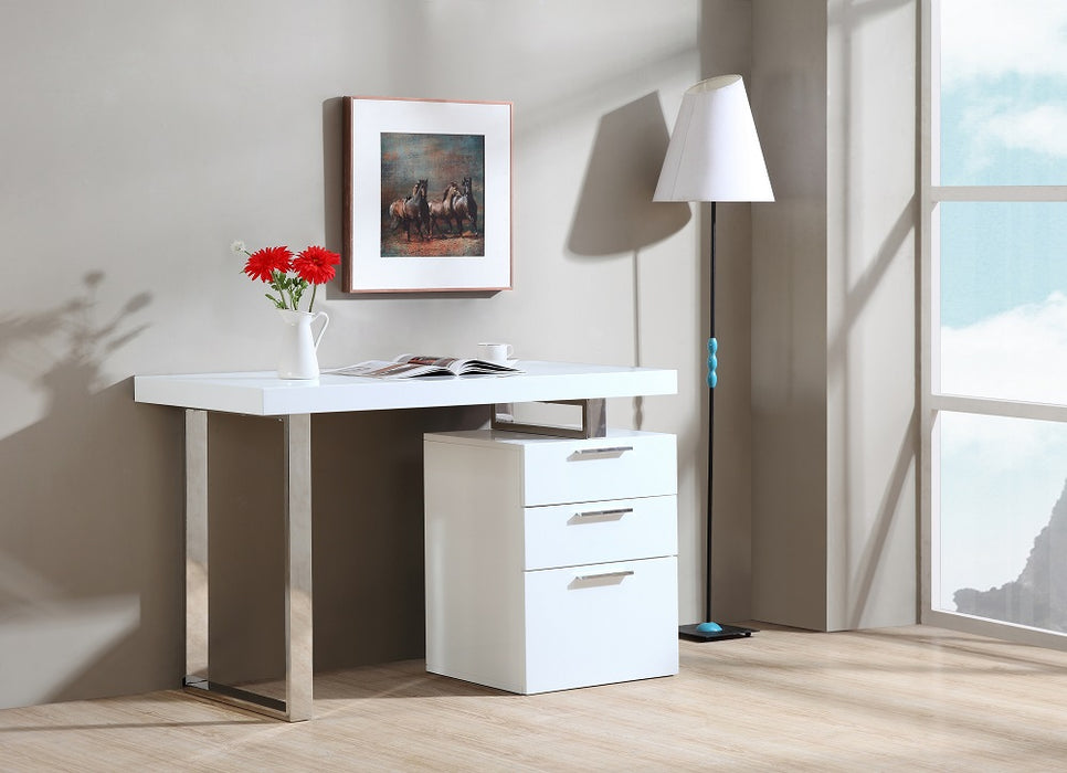 J & M Furniture Vienna Desk in White