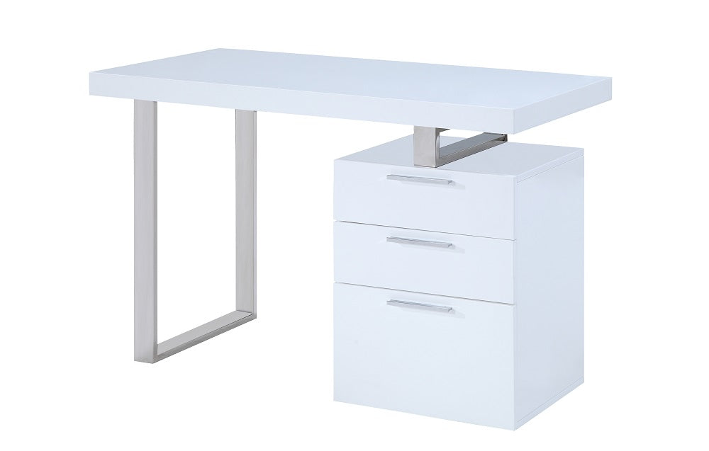 J & M Furniture Vienna Desk in White