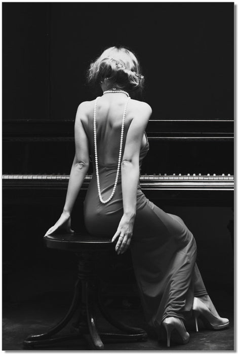 J & M Furniture Wall Art Piano Beauty