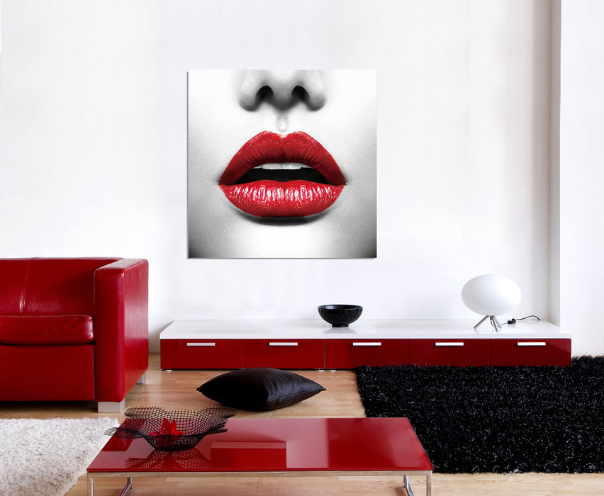 J & M Furniture Wall Art Red lips