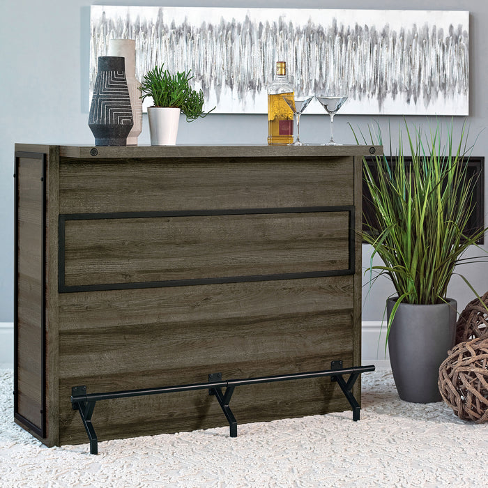 Joe 3-shelf Composite Wood Home Bar Wine Cabinet Aged Oak