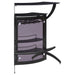 Black Dallas curved freestanding home bar cabinet with storage from CoasterEssence, showcasing shelves and a sleek modern design.