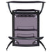 Black Dallas curved freestanding home bar cabinet with storage and modern furniture design by CoasterEssence.