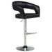 Travia black faux leather upholstered adjustable bar stool by CoasterEveryday