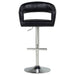 Travia black faux leather upholstered adjustable bar stool by CoasterEveryday