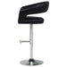 Travia black faux leather upholstered adjustable bar stool by CoasterEveryday