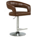 Travia CoasterEveryday faux leather upholstered adjustable bar stool in cocoa brown